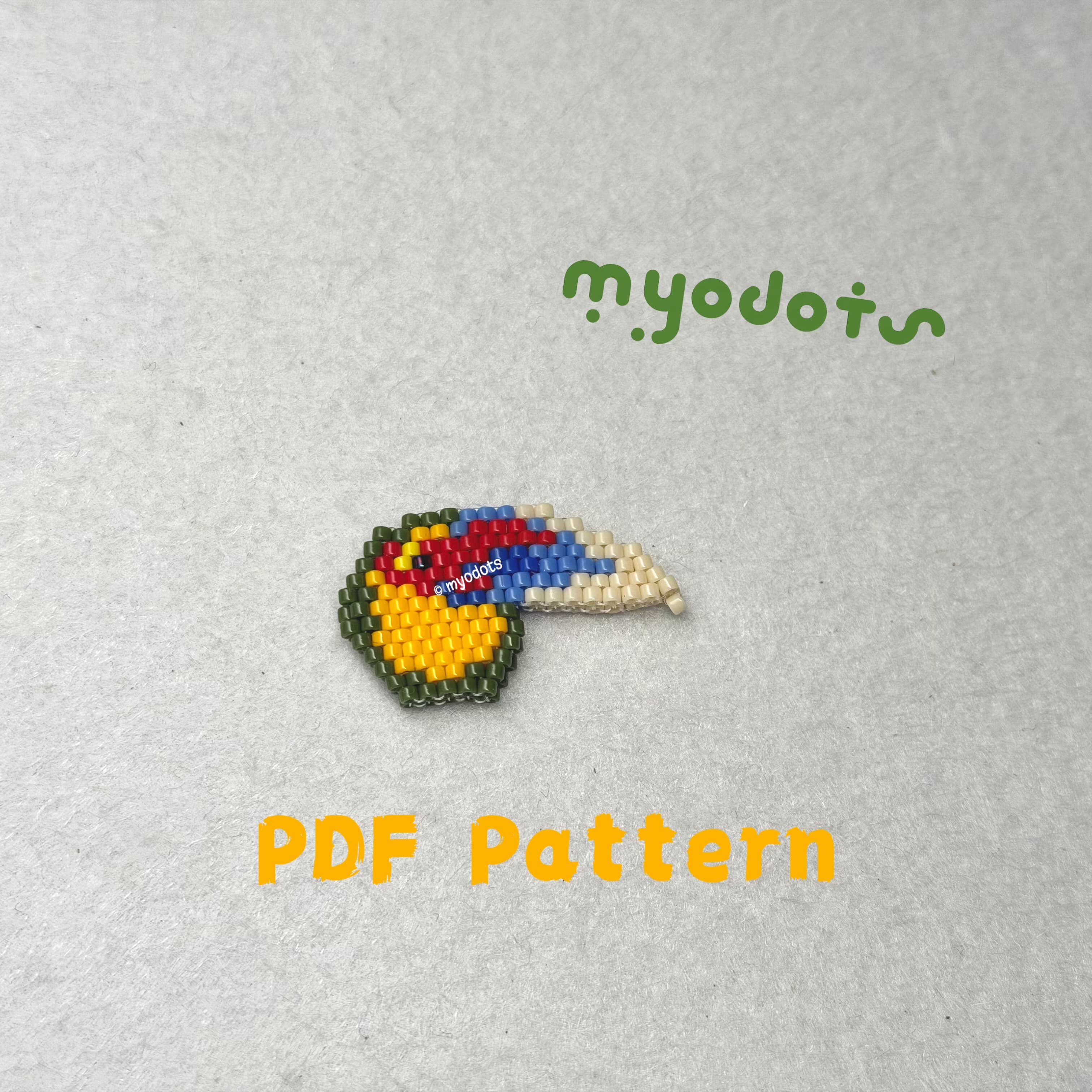 Saffron Toucanet Beading Pattern/ round-shaped