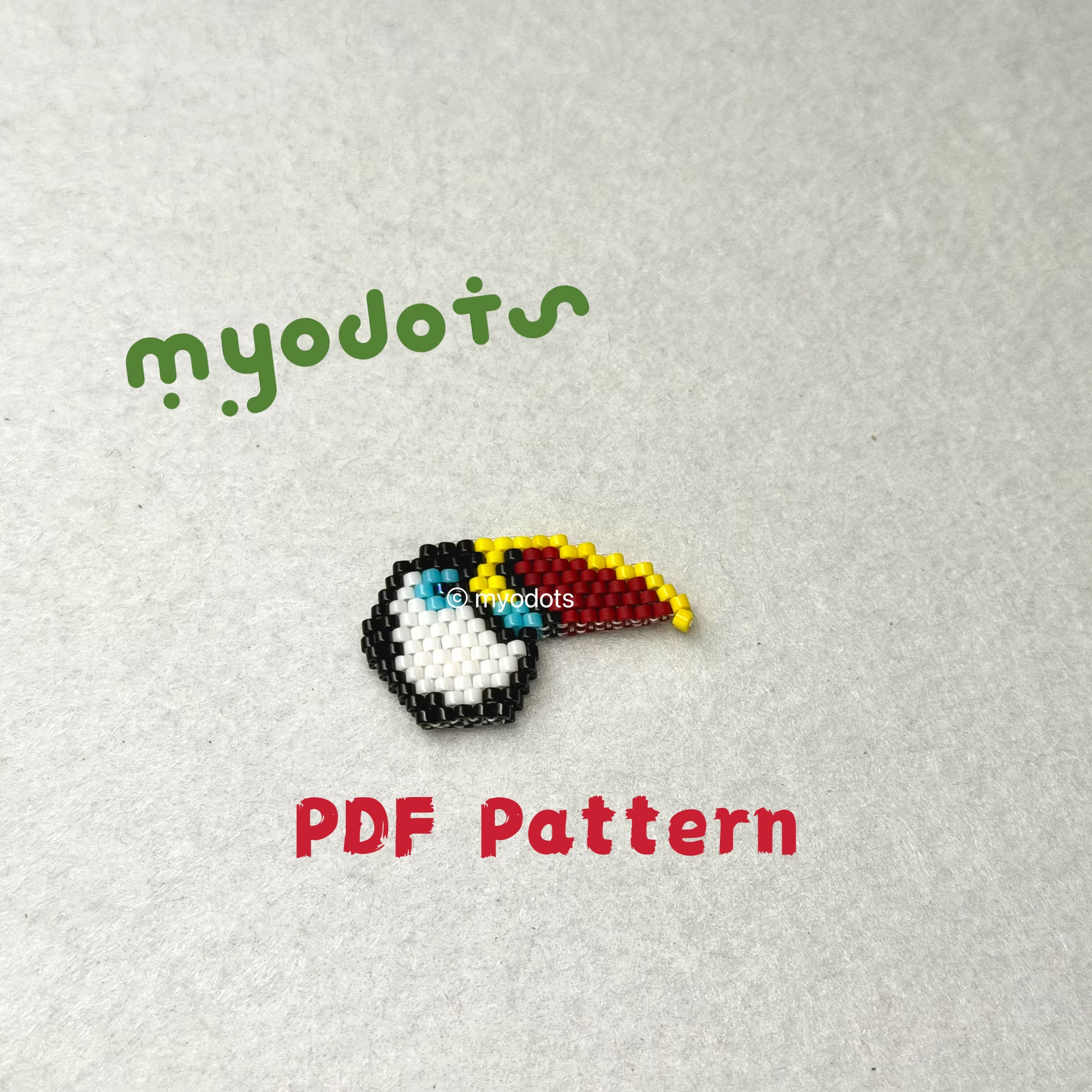 Red-billed Toucan Beading Pattern/ round-shaped
